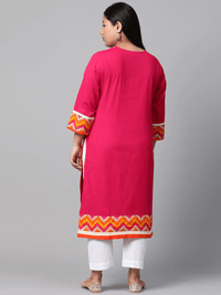 Plus Size Pink Flex Kurta - divena world