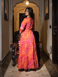 Divena Bandhej Printed Anarkali Kurta - divenaworld.com