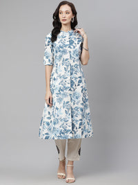 Divena Floral Print Cotton Kurta - divena world