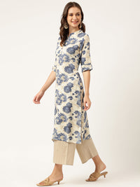 Divena Multi Colored Floral Digital Printed Straight Kurta