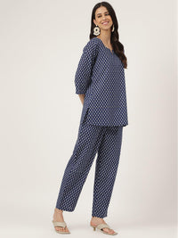 Divena Blue Printed Loungewear/Nightwear - divena world