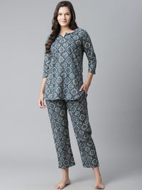 Divena Indigo Cotton Nightwear/Loungewear - divena world