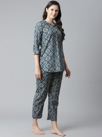 Divena Indigo Cotton Nightwear/Loungewear - divena world