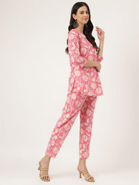 Divena Pink Printed Loungewear/Nightwear - divena world