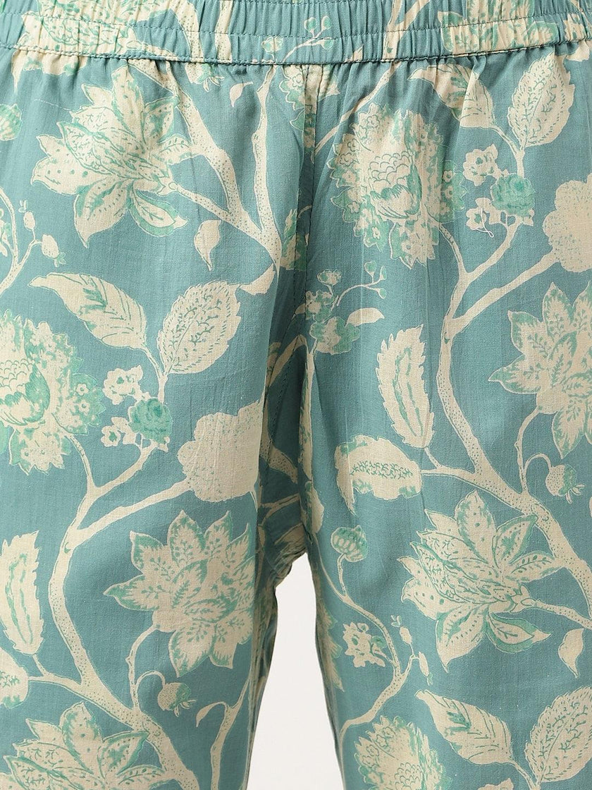 Divena Sea green Printed Loungewear/Nightwear - divena world