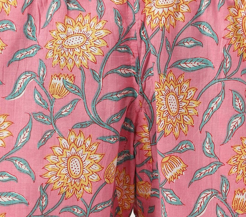 Divena Dark Pink Printed Loungewear/Nightwear - divena world