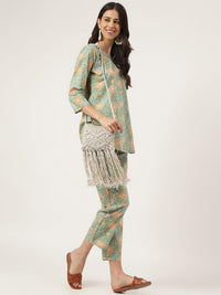 Divena Green Printed Loungewear/Nightwear - divena world