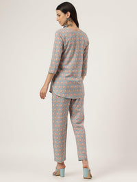 Divena sky blue Printed Loungewear/Nightwear - divena world