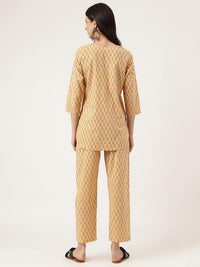 Divena mustard Printed Loungewear/Nightwear - divena world