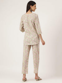 Divena Yellow Printed Loungewear/Nightwear - divena world