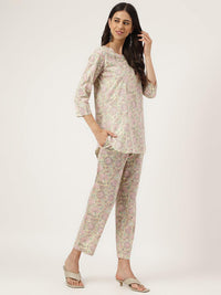 Divena Yellow Printed Loungewear/Nightwear - divena world