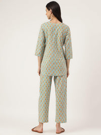 Divena light Green Printed Loungewear/Nightwear - divena world