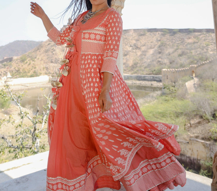 Divena Women's Cotton Layered & Tiered Kurta - divenaworld.com