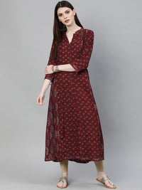 Divena Maroon Rayon Kurta - divena world