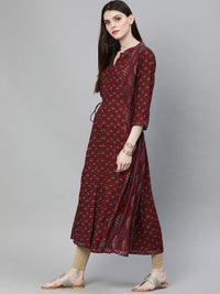 Divena Maroon Rayon Kurta - divena world