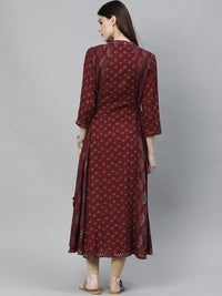 Divena Maroon Rayon Kurta - divena world