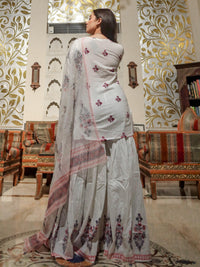 Divena White Cotton Kurti Sharara With Kota Dori Dupatta - divenaworld.com