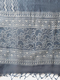 Divena Indigo Hand Block Printed Anarkali Kurta Pant Set with Dupatta - divenaworld.com