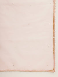 Divena Baby Pink Embroidered Chanderi  Kurta, Trouser With Dupatta