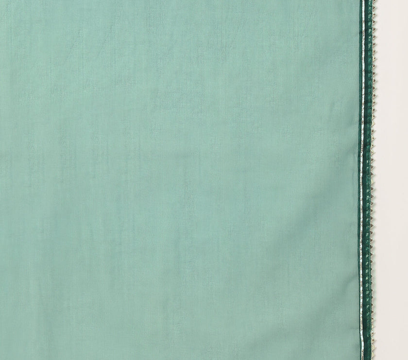 Divena Sea Green Embroidered Chanderi  Kurta, Trouser With Dupatta