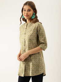 Divena Green Floral Printed Top