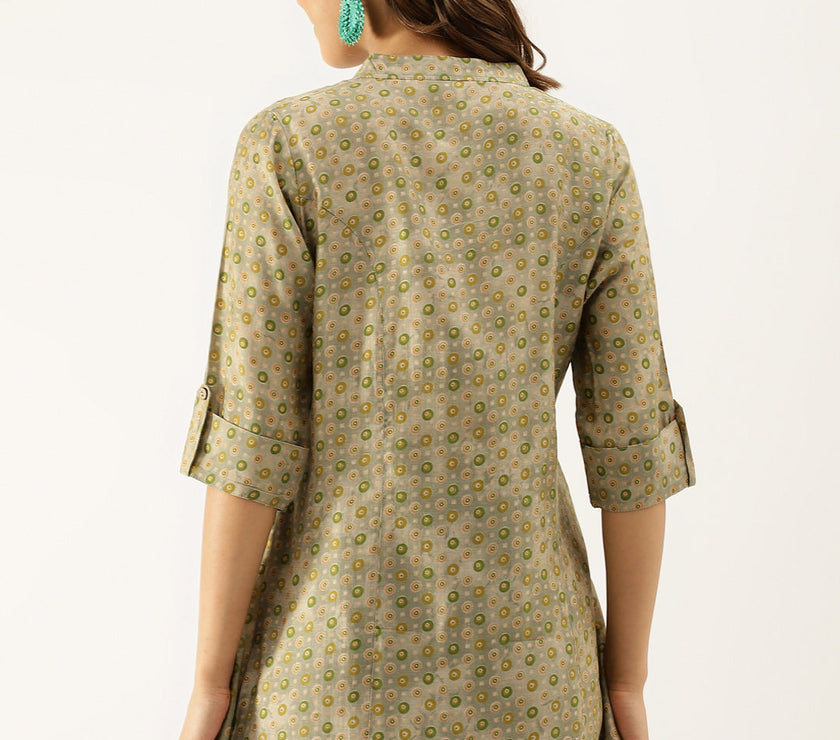 Divena Green Floral Printed Top