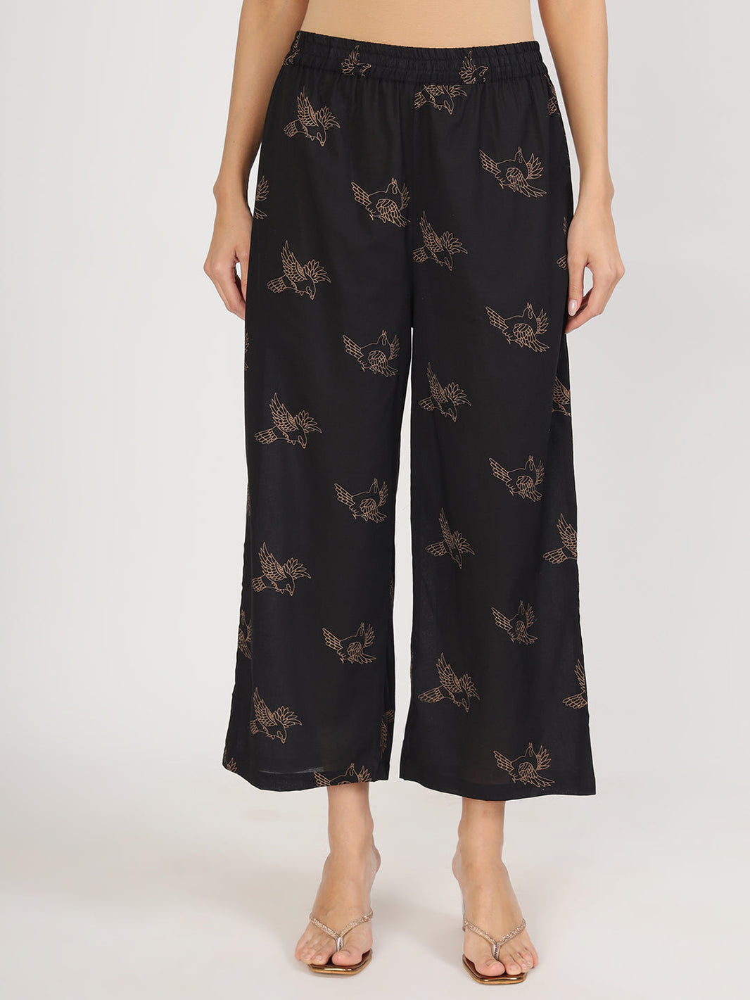 Divena Black Printed Kurta with Trouser Co-Ord Set