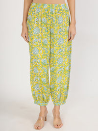 Divena Mustard Floral Print Rayon Co-ord set