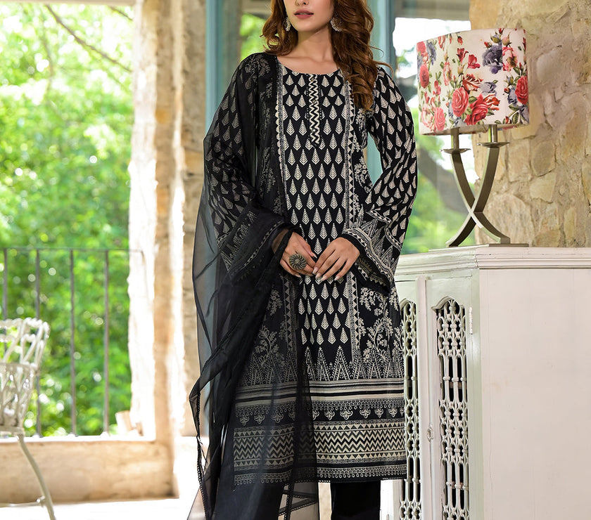 Divena Black Cotton Straight Fit Knee Long Kurta Set for Women