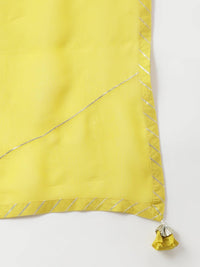 Divena Lemon Yellow Pure Rassion Chenderi Kurta Sharara Set with Dupatta - divenaworld.com