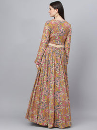 Divena multiâGeorgette Flared Lehenga Choli Set - divena world